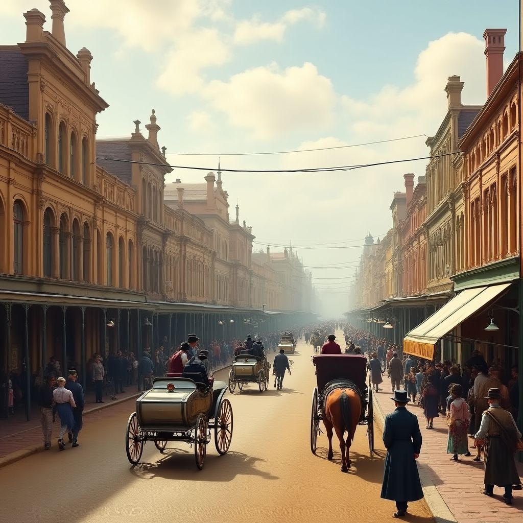 Sydney during the Gold Rush era showing growth and development