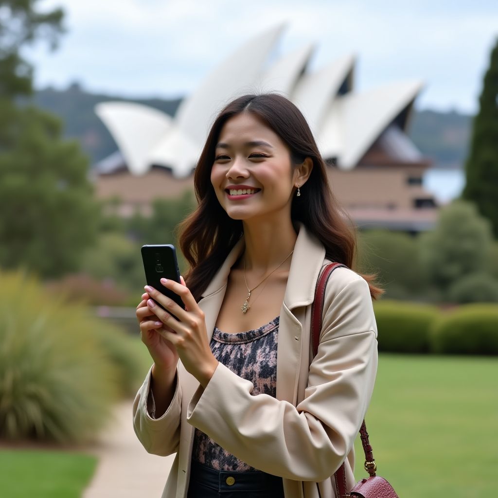 Akiko from Japan at Royal Botanic Gardens