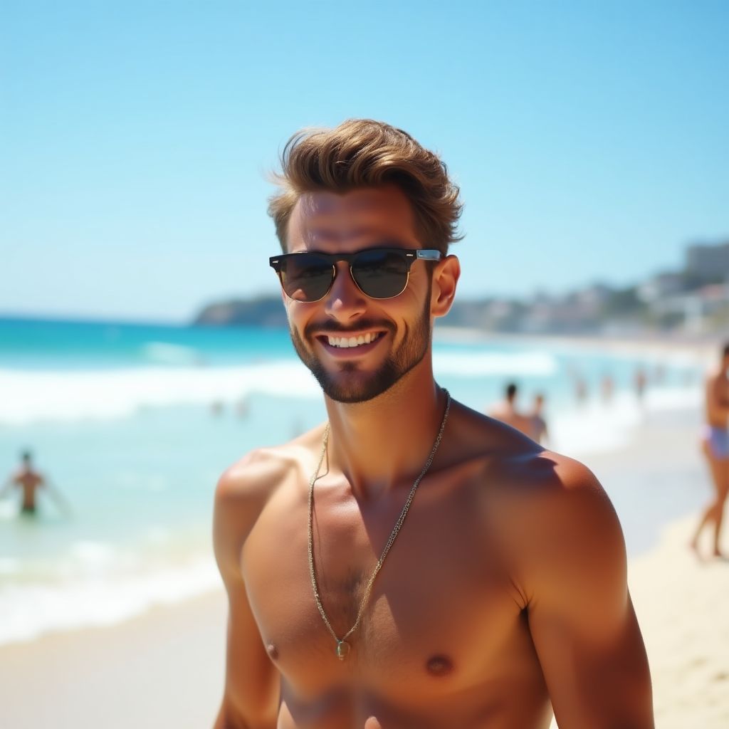 Miguel from Spain enjoying Bondi Beach